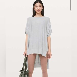 Lululemon Be At Ease Poncho $128 Retail - Heathered Silver Drop